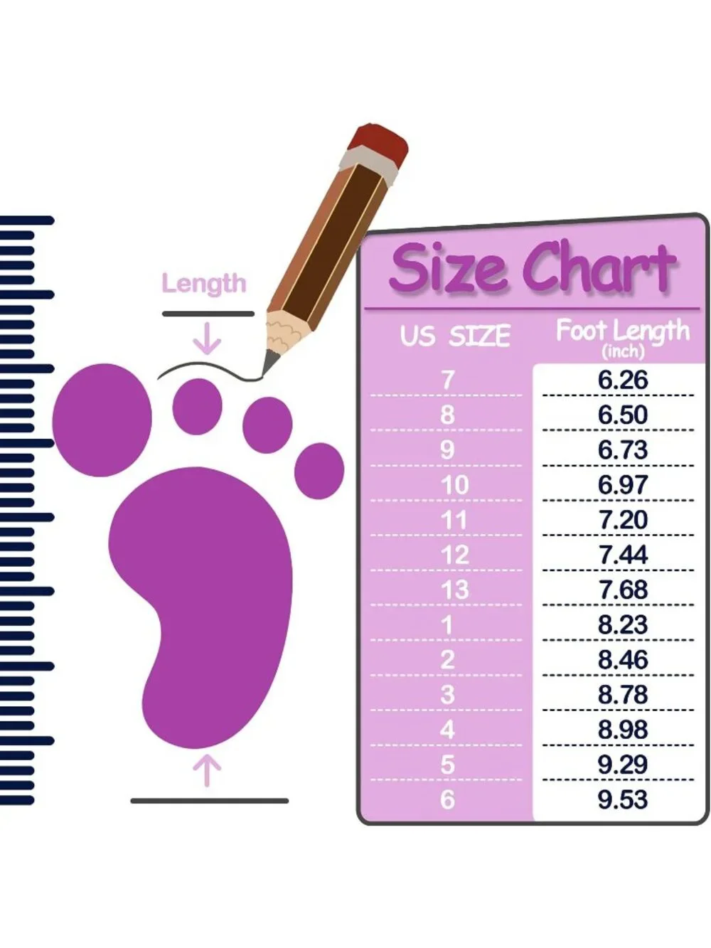 K KomForme Big Kids Size 2 Lavender Rain Boots With Handles & Removable Insole